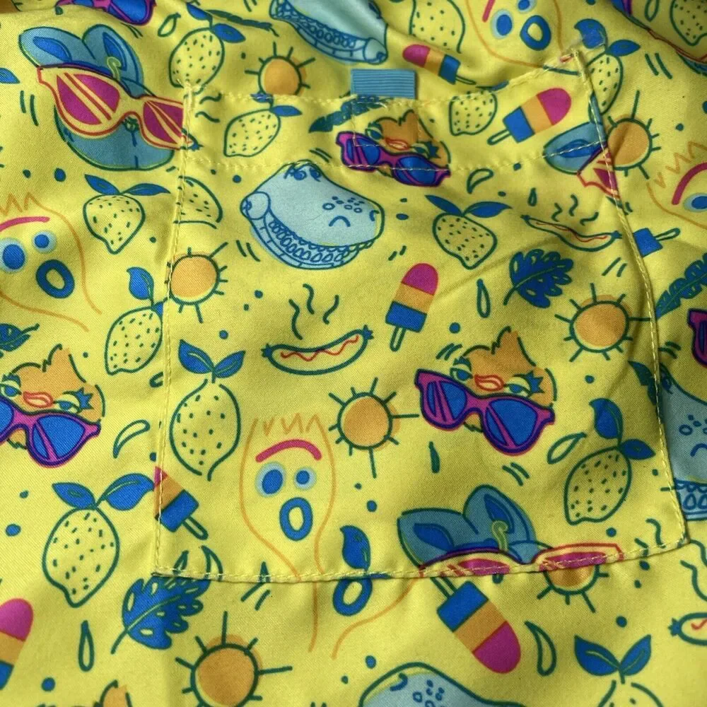 Disney Yellow Swim Trunks with Blue and Pink Accents - Picture 6 of 8